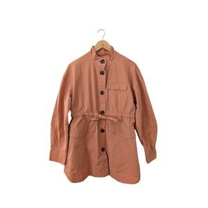 Universal Thread Womens Button Down Coral‎ Drawstring Waist Jacket NWT Size M